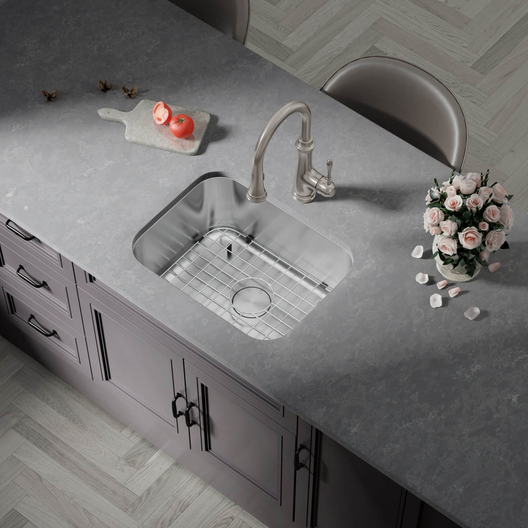 20" Undermount Stainless Steel Single Bowl Bar, Prep, RV, Kitchen Sink, KSN-2016-9-S