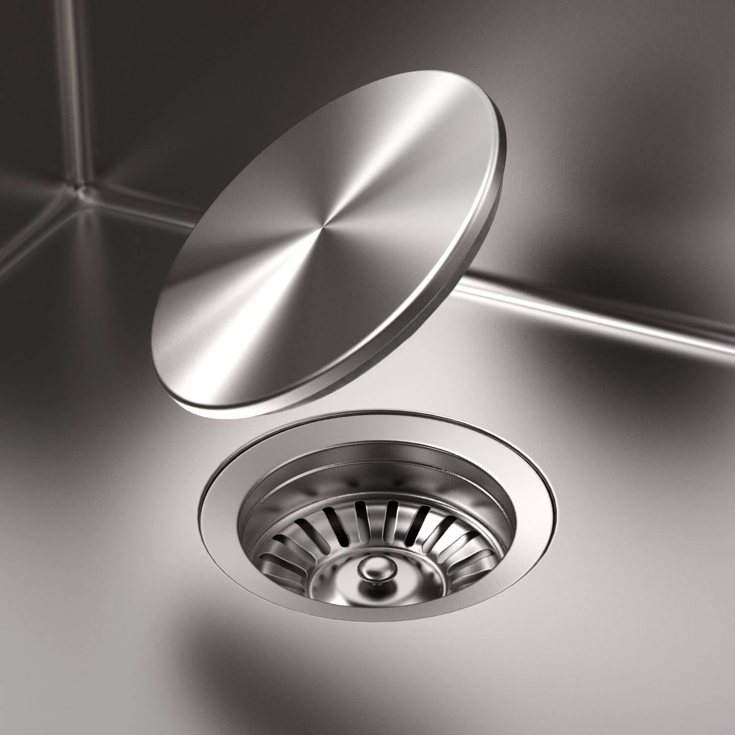 5-3/4" Stainless Steel Decorative Cap Flow Cover for Drain, DC-450