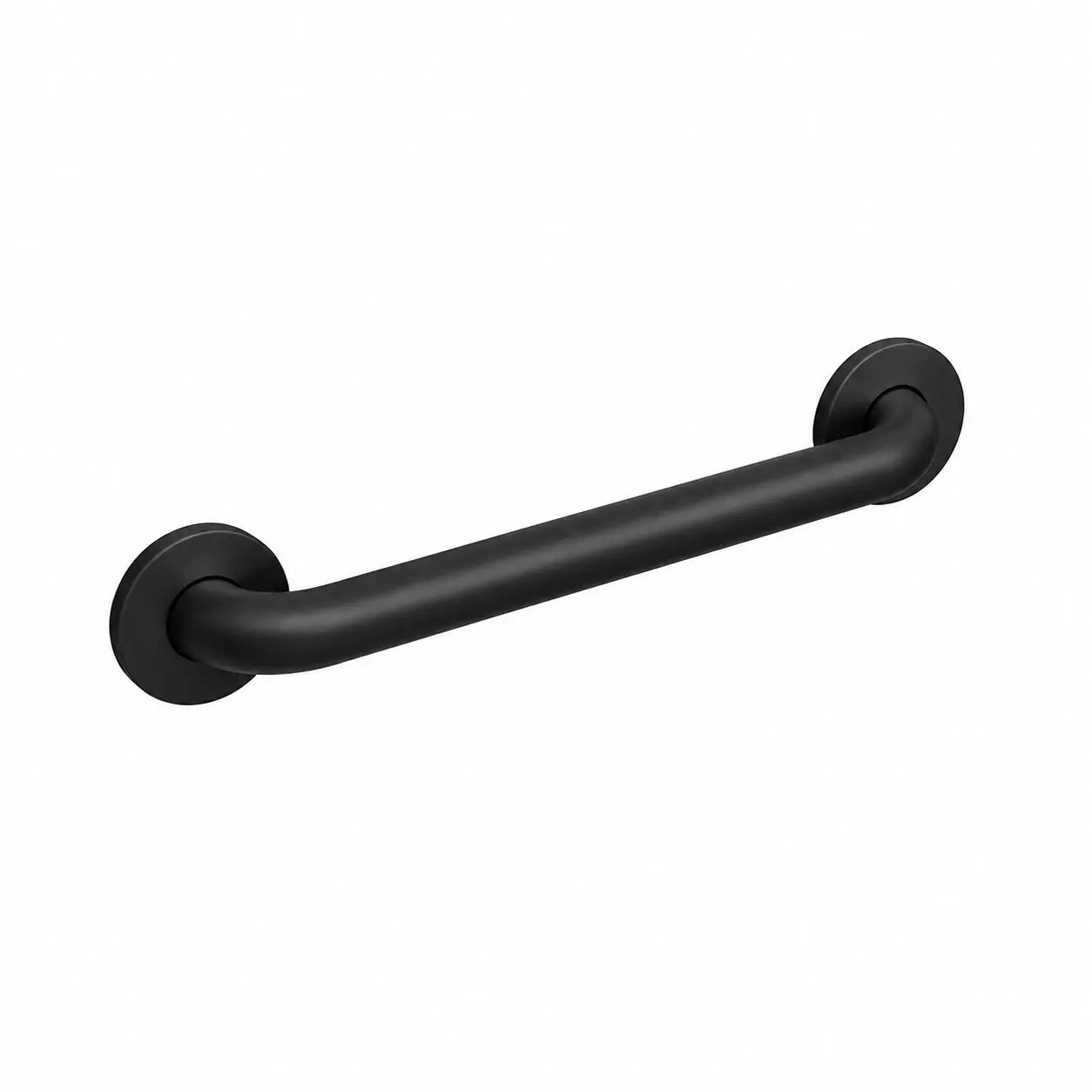 18-Inch Matte Black ADA Grab Bar with Concealed Snap Covers