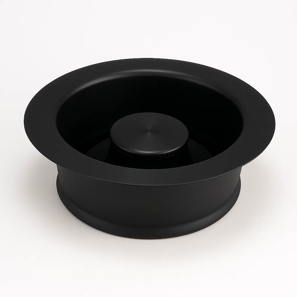 3-1/2" Matte Black Stainless Steel Garbage Disposal Flange, GF-330-BL
