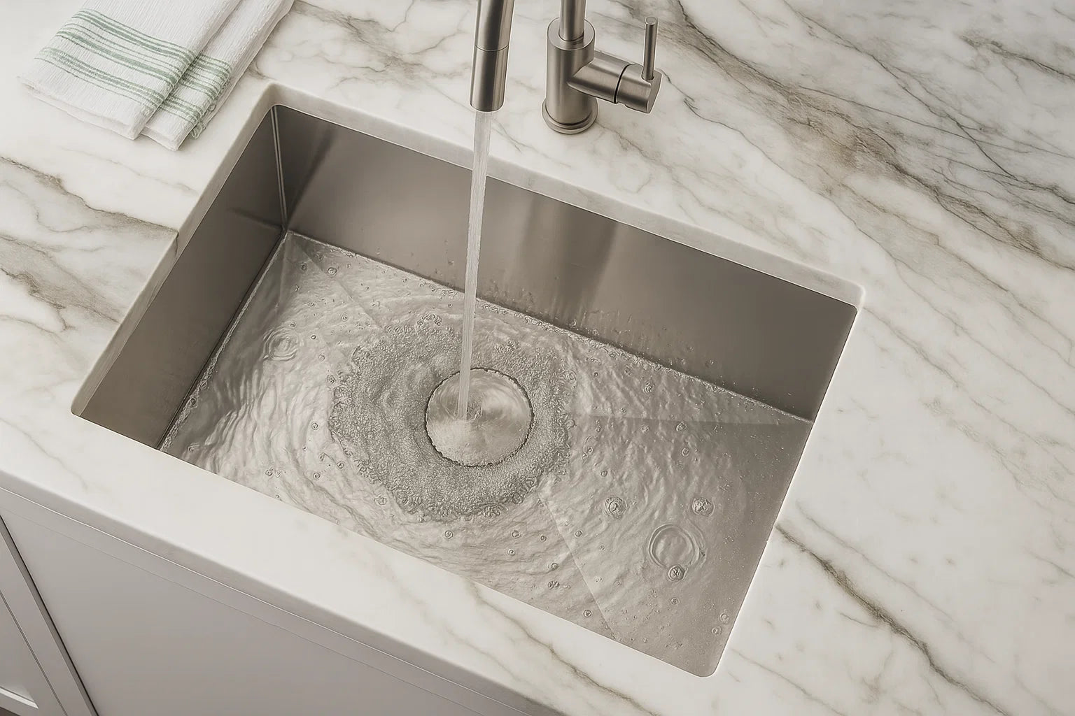 25" Zero Radius Undermount Stainless Steel Single Bowl Kitchen Sink, KH-2518-9-S-R0