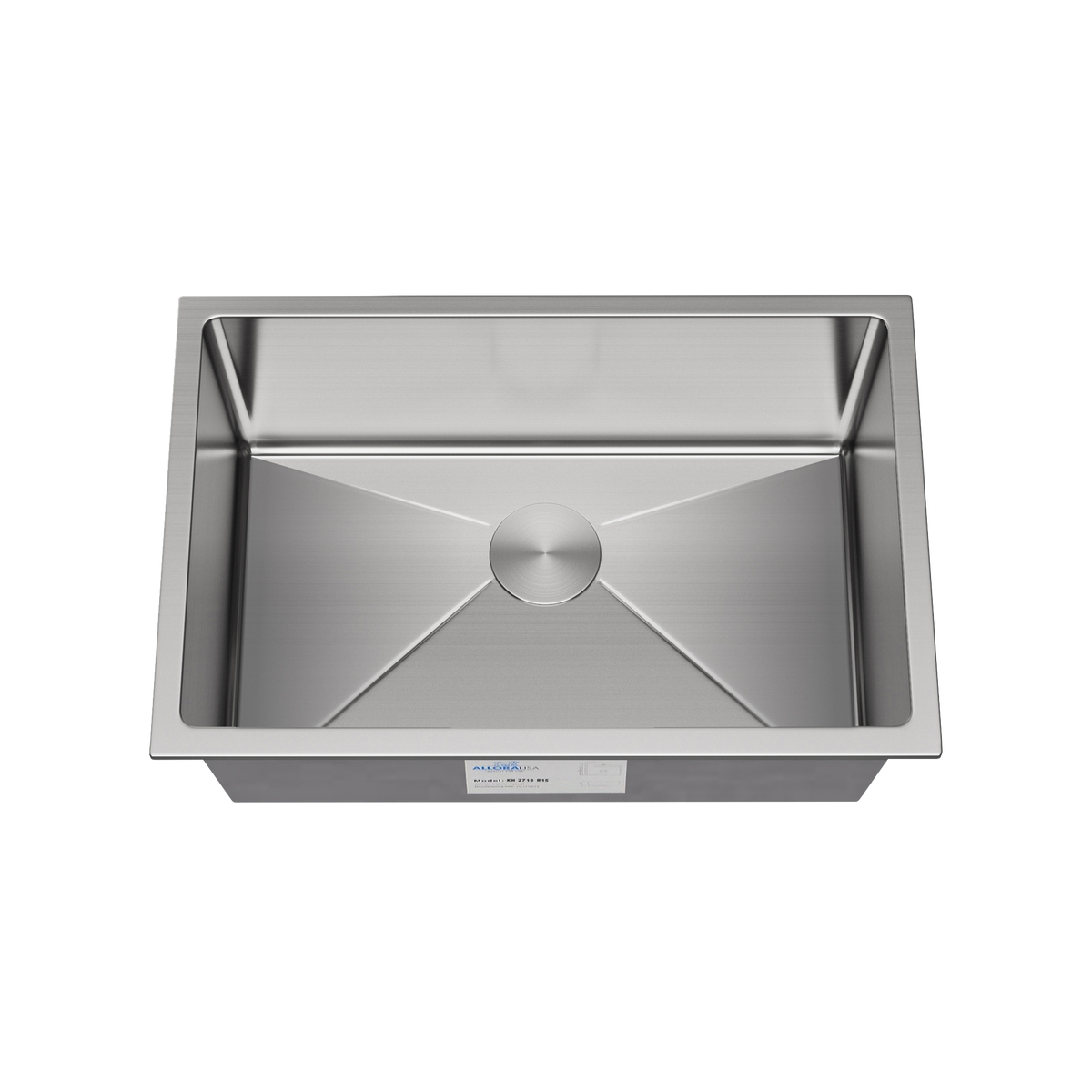 27" Undermount Stainless Steel Deep Single Bowl Kitchen Sink