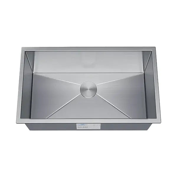 32" Extra-Large Zero Radius Undermount Stainless Steel Single Bowl Kitchen Sink, KH-3218-9-S-R0