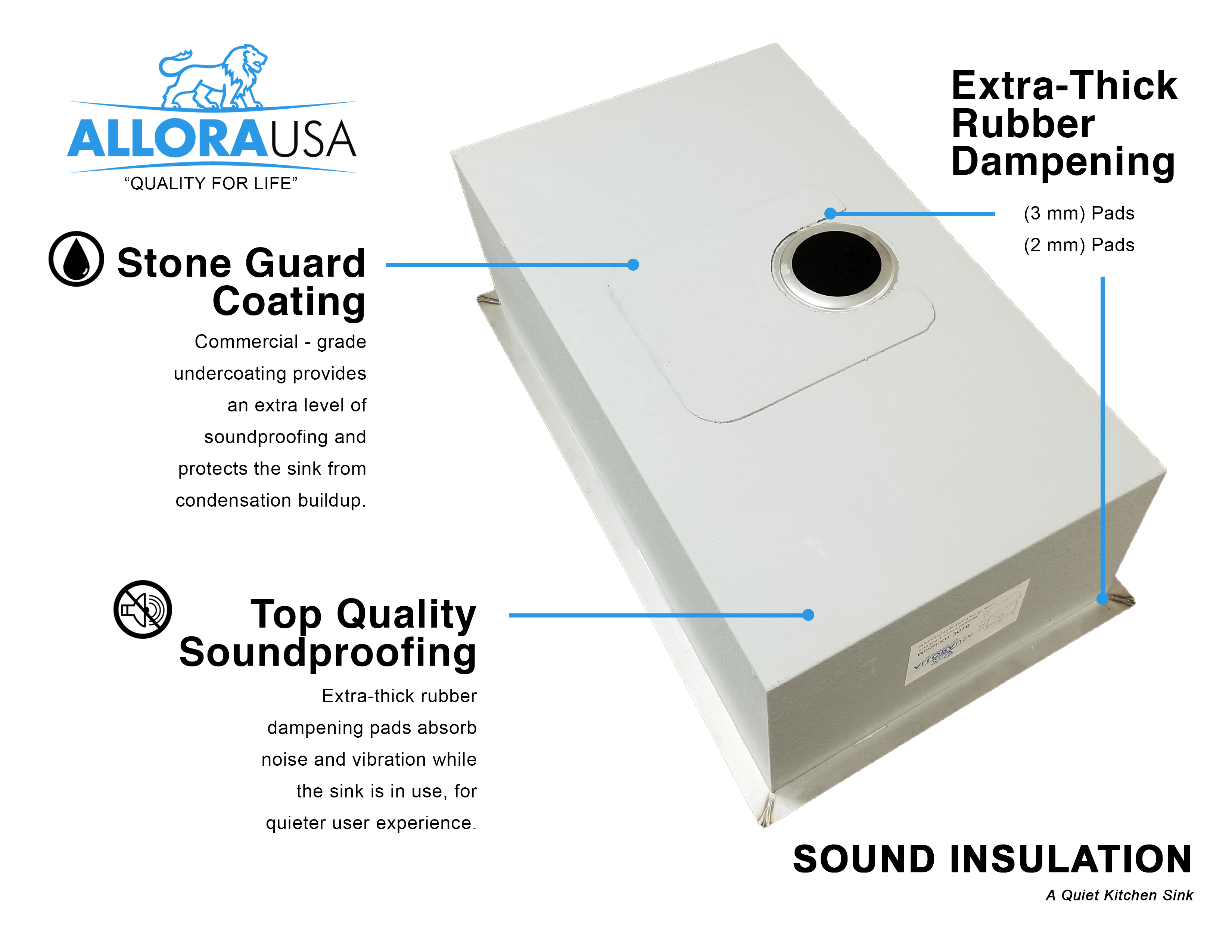 33" Extra-Large Workstation Undermount Stainless Steel Kitchen Sink, KHWS-3318-10-S-R15