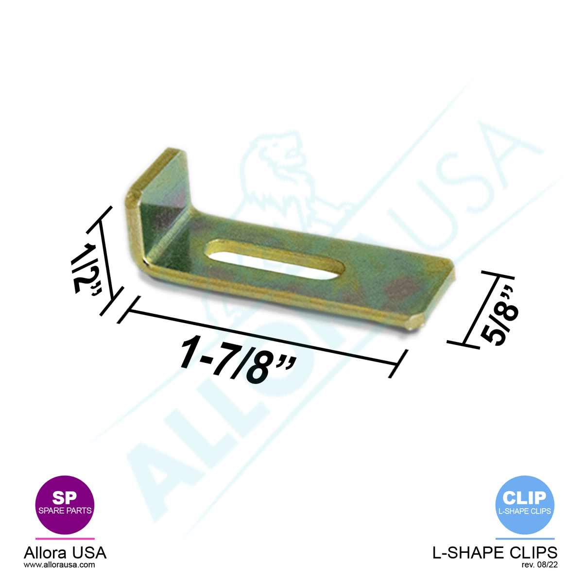 "L"-Shaped Sink Clips, AL6-11