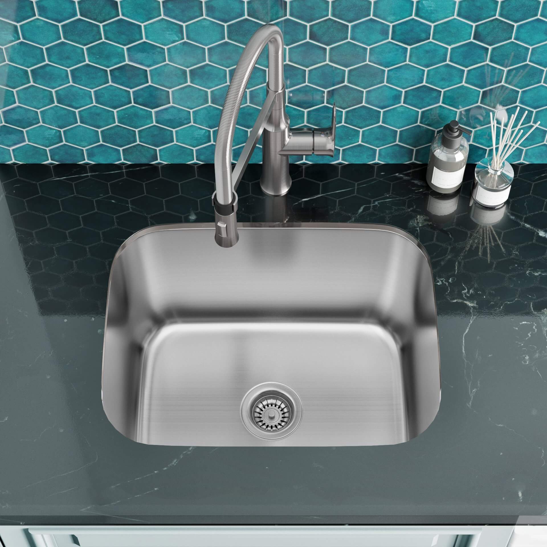 23" Stainless Steel Deep Undermount Laundry Sink, LS-2318-12-S