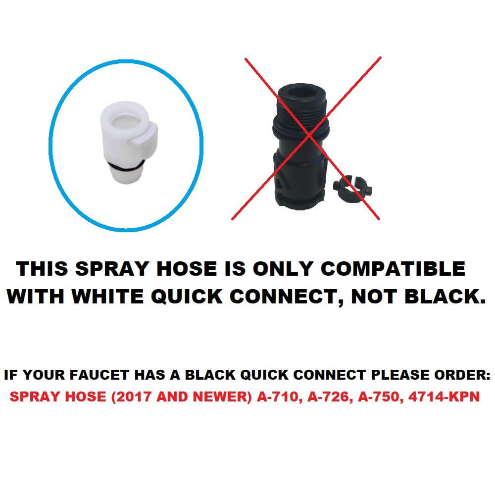 59-1/2" Faucet Hose for 13/16" Spray Head with Nub Quick Connect End, AL2-01