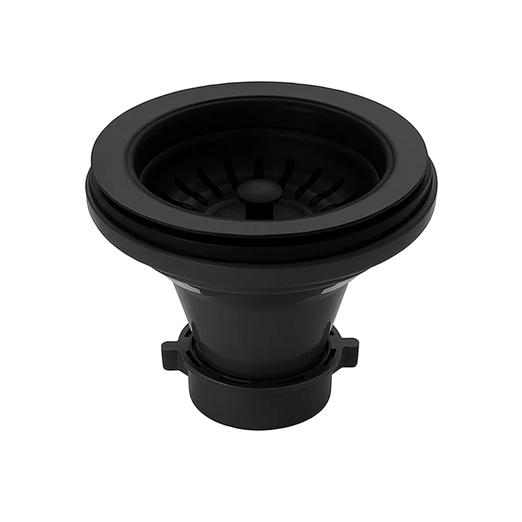 Matte Black Basket Strainer Set for 3-1/2" Drain Openings, SR-330-BL