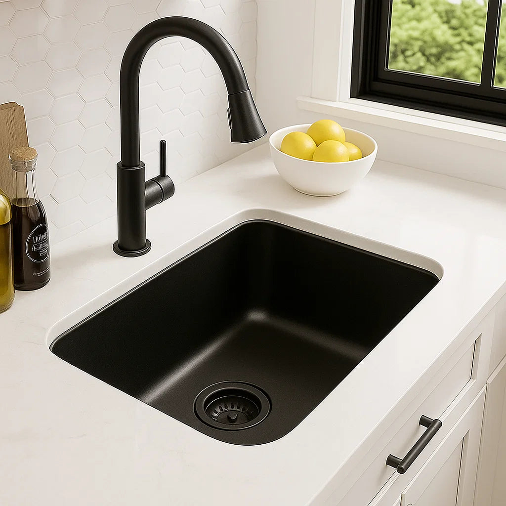 Matte Black Basket Strainer Set for 3-1/2" Drain Openings, SR-330-BL