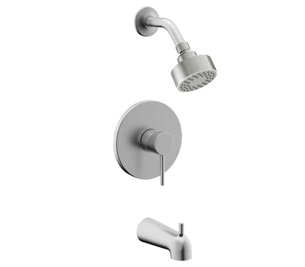 Serenica Brushed Nickel Tub and Shower Faucet Trim Kit with Shower Head, ST-7002-SH-BN