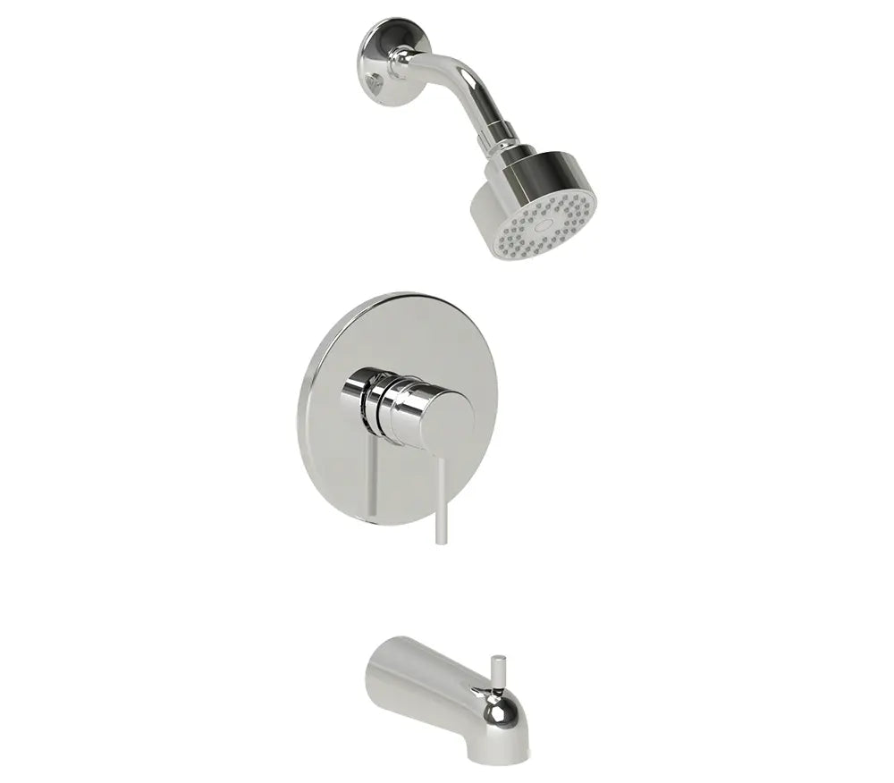Serenica Chrome Single Handle Tub and Shower Faucet Trim Kit with Shower Head, ST-7002-SH-C