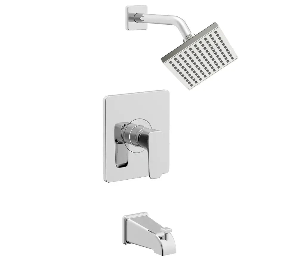 Tub and Shower Faucet Trim Kit with Shower Head, Single Handle, Chrome – ST-7004-SH-C