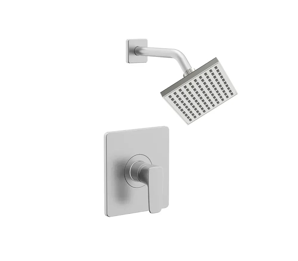 Rainvera Brushed Nickel Single Handle Shower Trim Kit with Shower Head, ST-7014-SH-BN