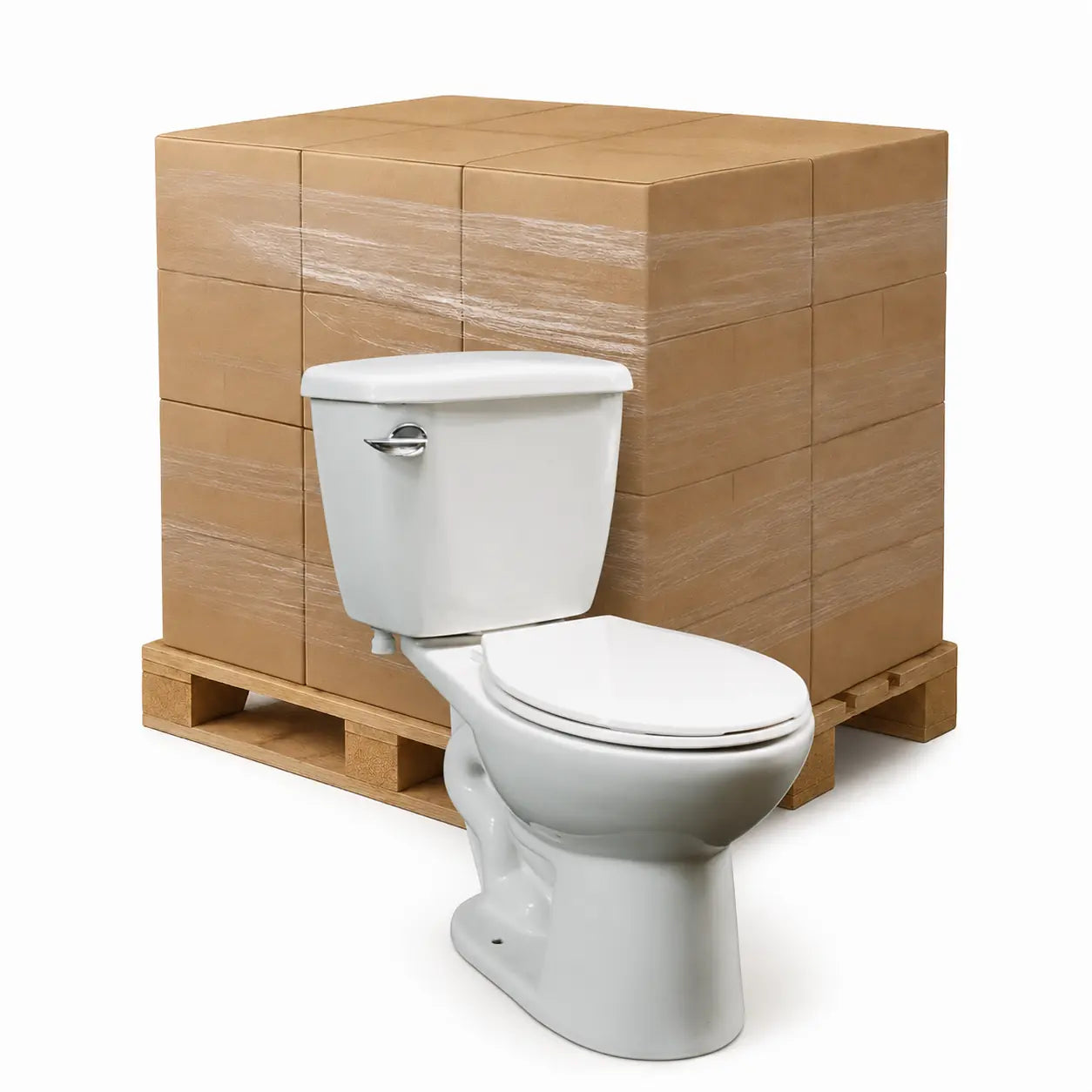 Bulk Packed Elongated Two-Piece Standard Height Toilet