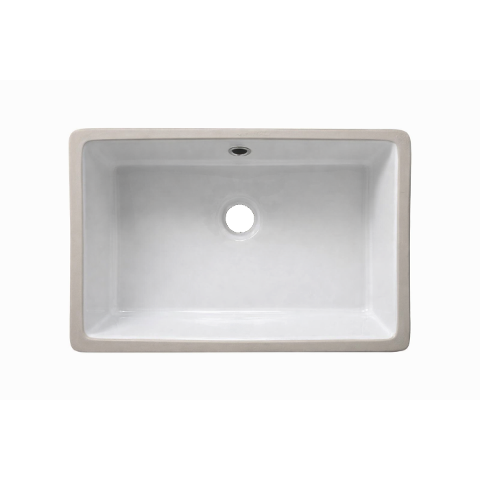 18 x 12" Rectangular Porcelain Undermount Bathroom Sink with Overflow in White, VCS-1016-R