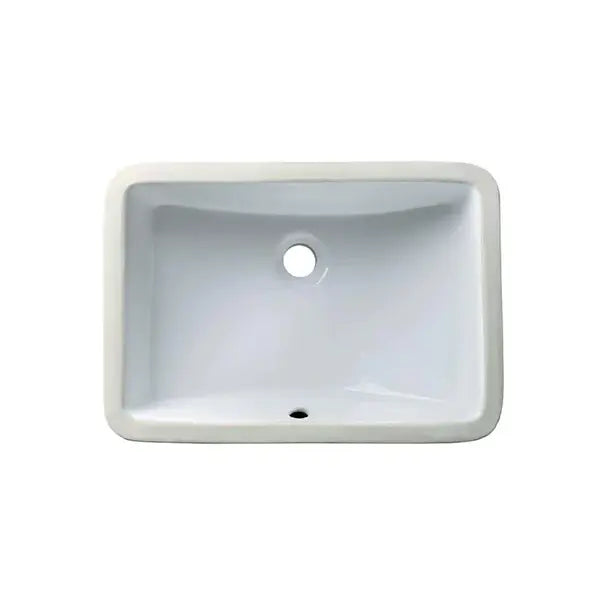 20-5/8" Rectangular Porcelain Undermount Bathroom Sink with Overflow Drain in White, VCS-1218-R