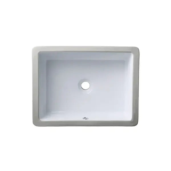 20 x 16" Rectangular Porcelain Undermount Bathroom Sink with Overflow in White, VCS-1317-R