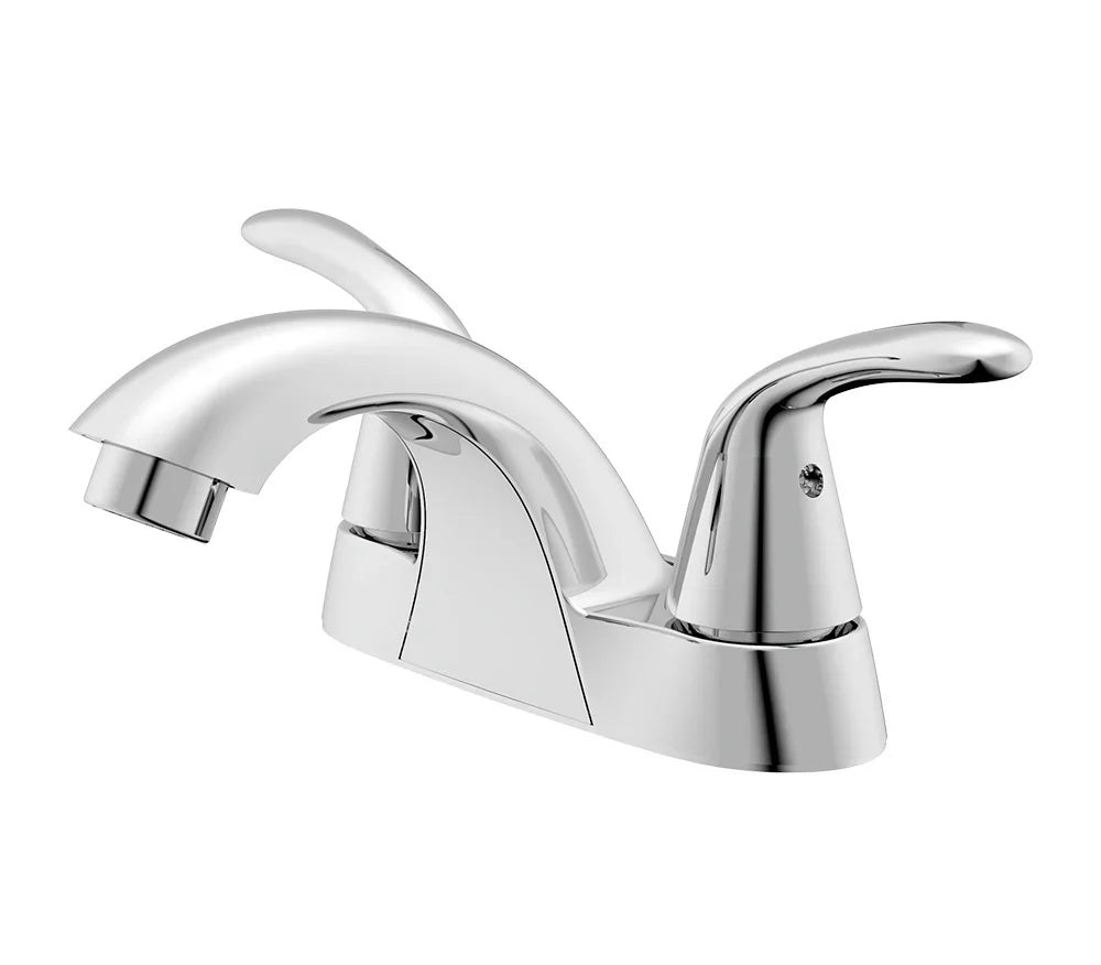 Two Handle Centerset Bathroom Faucet with Pop-up Drain in Chrome, B-4001-C
