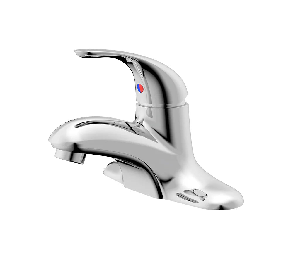 Centerset Single Handle Bathroom Faucet with Pop-up Drain in Chrome, B-4000-C