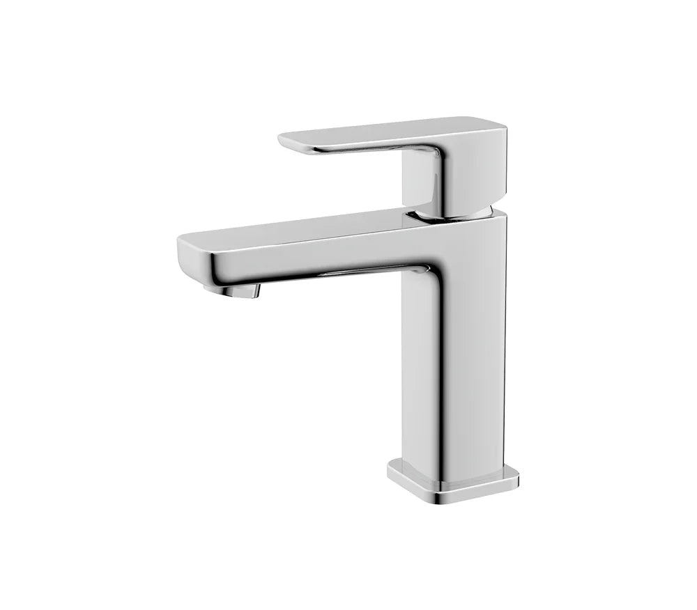 Single Handle 1-Hole Bathroom Faucet with Push Drain in Chrome, A-7004-C