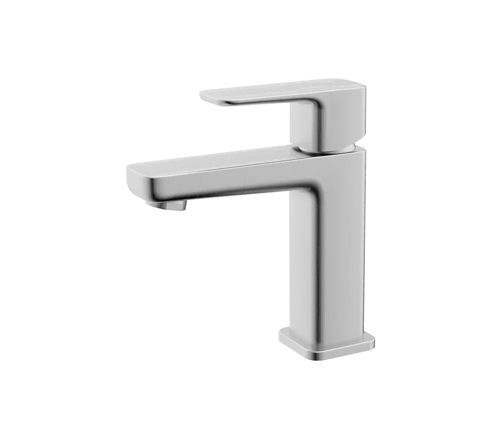 Single Handle Bathroom Faucet with in Brushed Nickel - Square Base, A-7004-BN