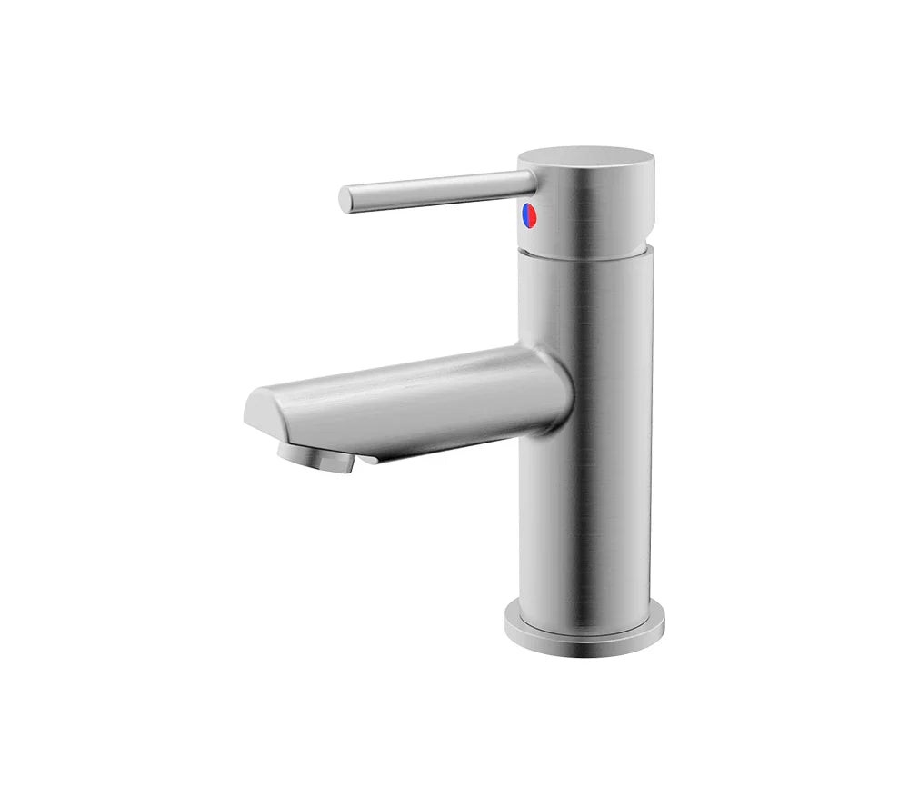 Brushed Nickel Single Handle Bathroom Faucet with Pop-up Drain, A-7002-BN