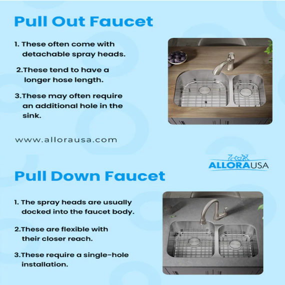 Pull Out vs. Pull Down Faucet: Which is Better?