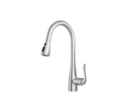 A-200-SS Stainless Steel Single Handle Pull-Down Kitchen Faucet