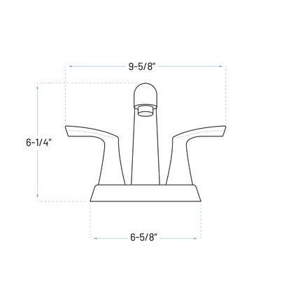 A-6560-C Two Handle Lavatory Faucet