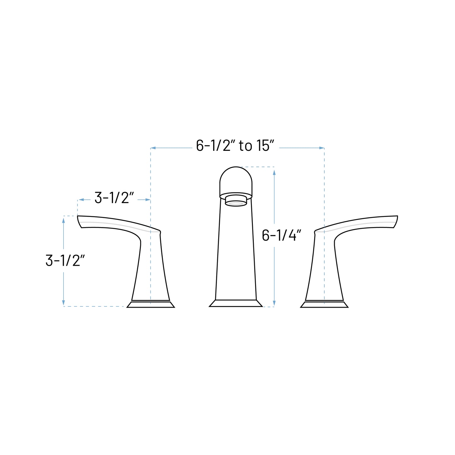 A-6570-C Two Handle Bathroom Faucet