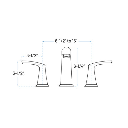 A-6570-C Two Handle Bathroom Faucet