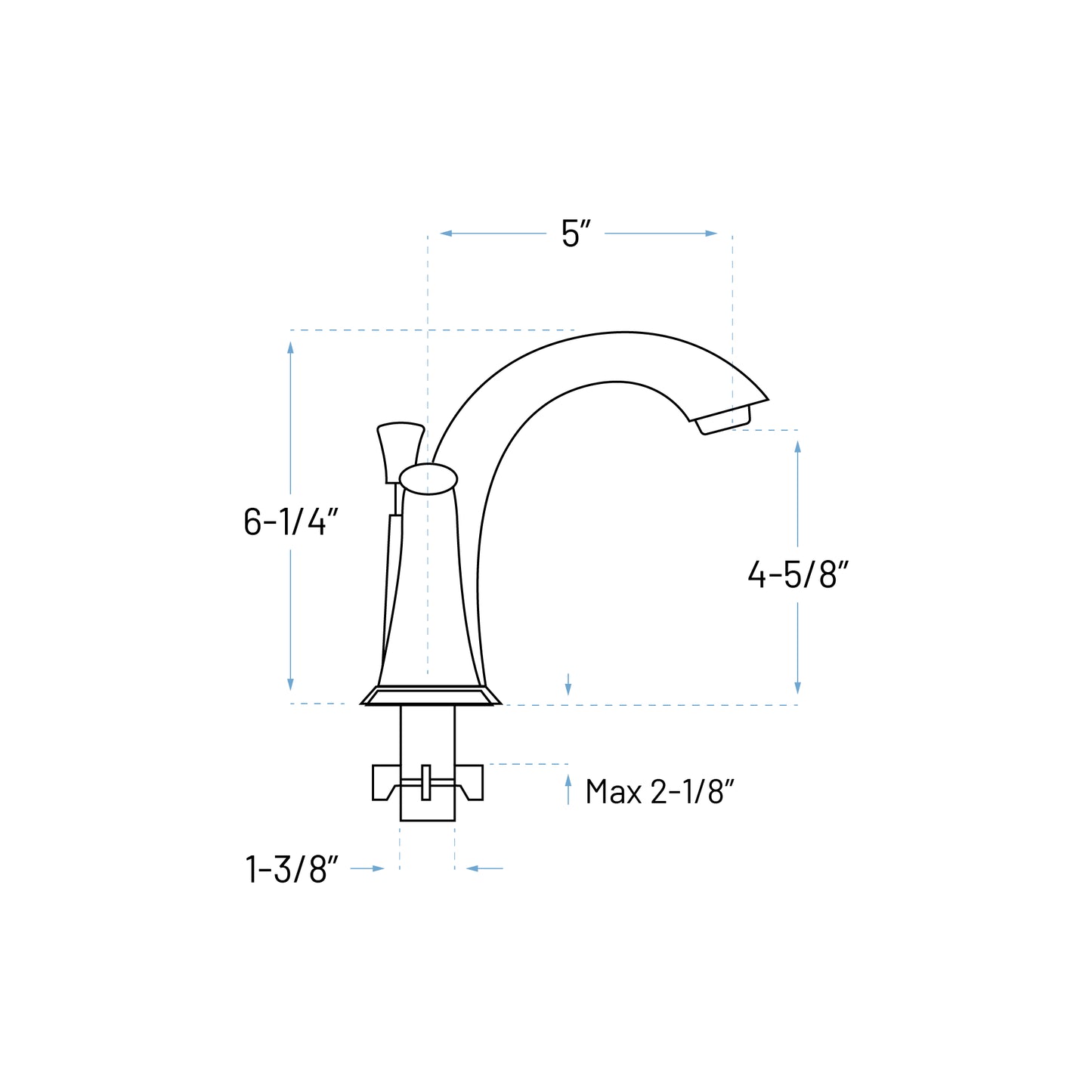 A-6570-C Two Handle Bathroom Faucet