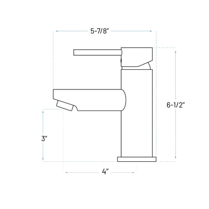 A-7004-BL Single Handle Bathroom Faucet