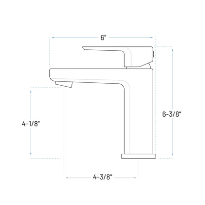 A-7004-C Single Handle Bathroom Faucet