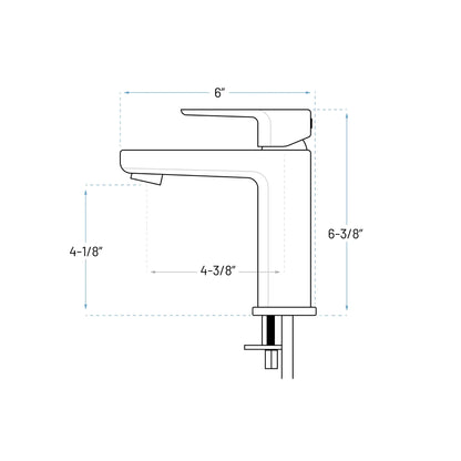 A-7004-C Single Handle Bathroom Faucet