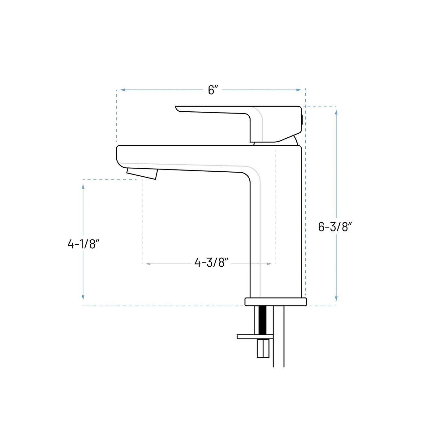 A-7004-BN Single Handle Bathroom Faucet