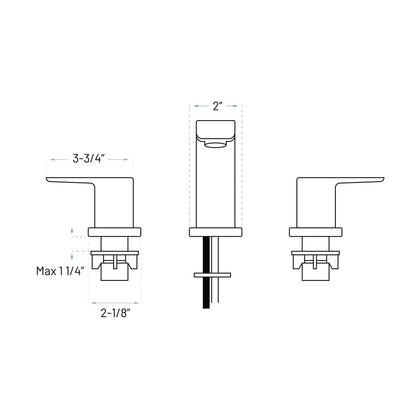 A-7014-BL Two Handle Bathroom Faucet