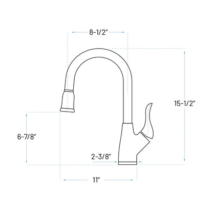 A-710-BN Single Handle Pull-Down Kitchen Faucet