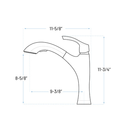A-720-C Single Handle Pull-Out Kitchen Faucet
