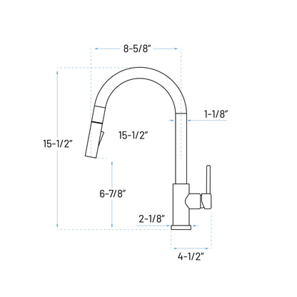 A-805-G Single Handle Kitchen Faucet
