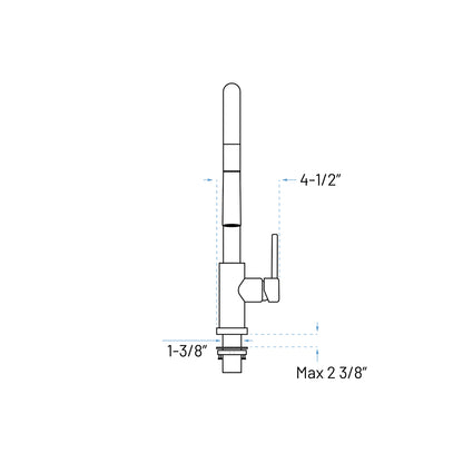 A-805-BL Single Handle Kitchen Faucet