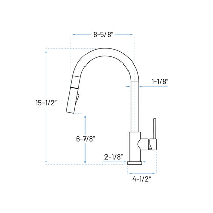 A-805-GL Single Handle Kitchen Faucet