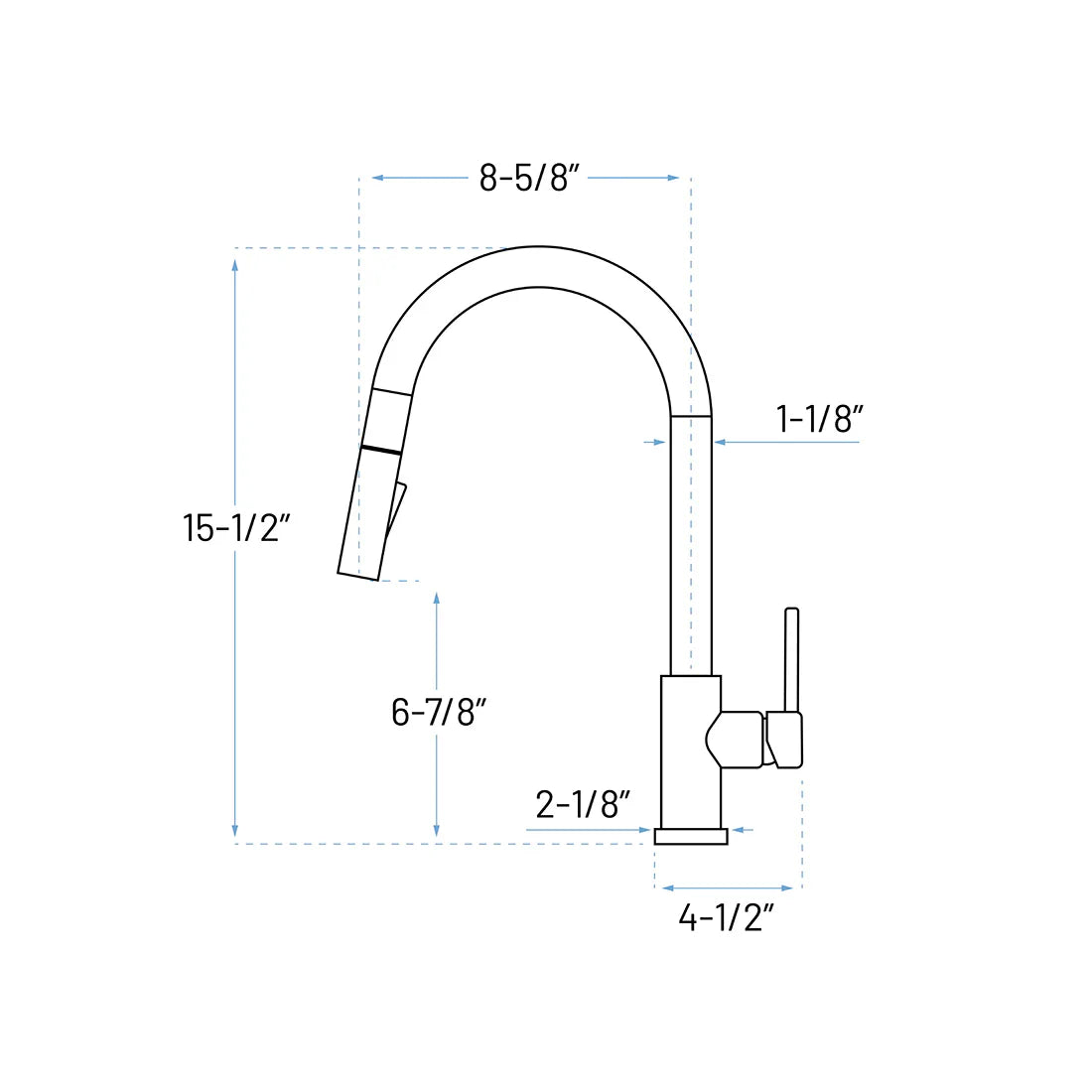 A-805-BN Single Handle Pull-Down Kitchen Faucet