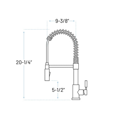 A-807-C Single Handle Pull-Down Kitchen Faucet