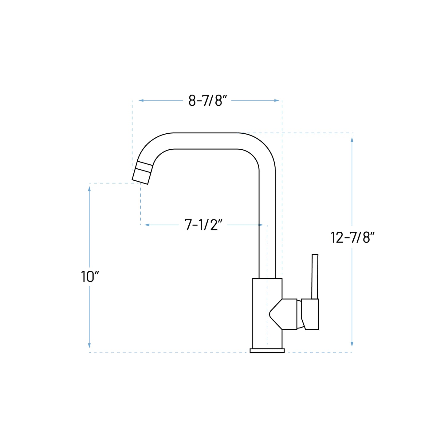 A-809-BL Single Handle Kitchen Faucet