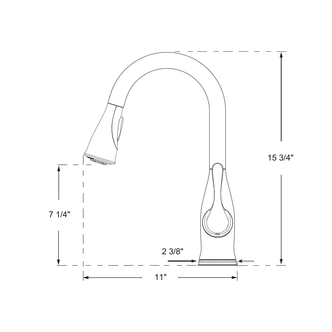 A-810-C Single Handle Pull-Down Kitchen Faucet
