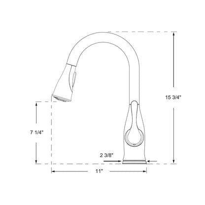 A-810-C Single Handle Pull-Down Kitchen Faucet