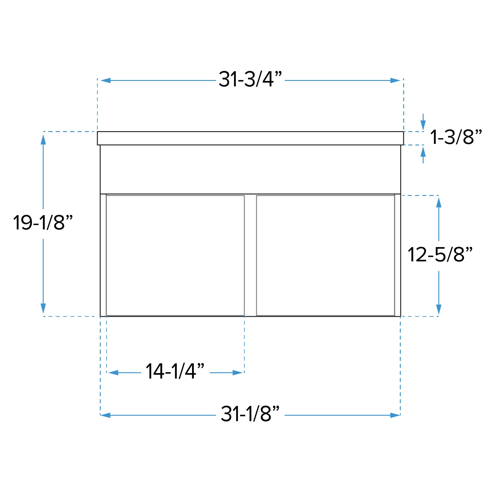 31-3/4 in. ADA Compliant Wall-Mounted Bathroom Vanity with Ceramic Sink, Built-In Support Handles, and Matte Grey Cabinet