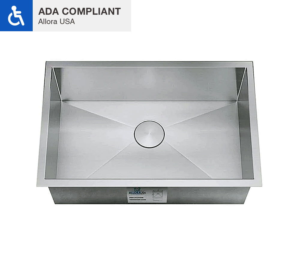 ADA-KH-2016-S-R0 Handmade Stainless Steel Kitchen Sink