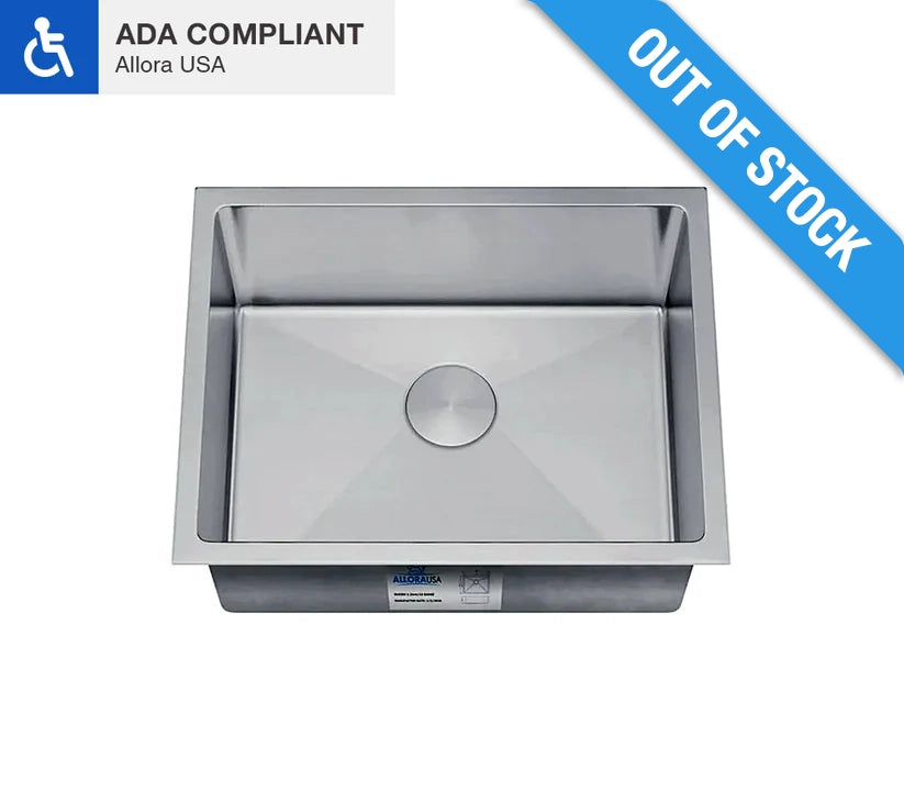 ADA-KH-2318-S-R15 Handmade Stainless Steel Kitchen Sink